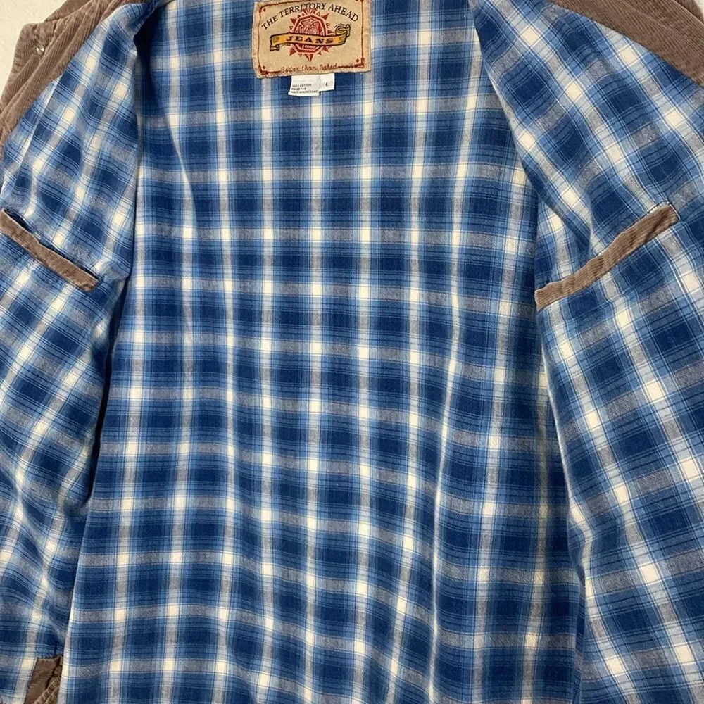 THE TERRITORY AHEAD Men’s 100% Cotton Corduroy Jacket Size L